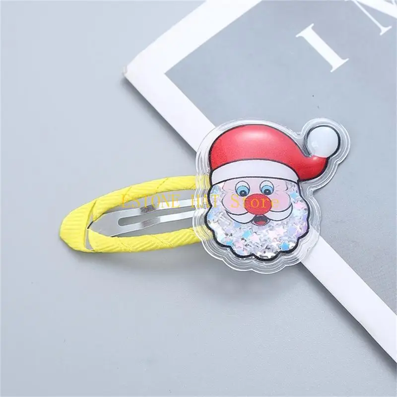 Christmas Hair Clip - Ponytail Clip - alternate angle