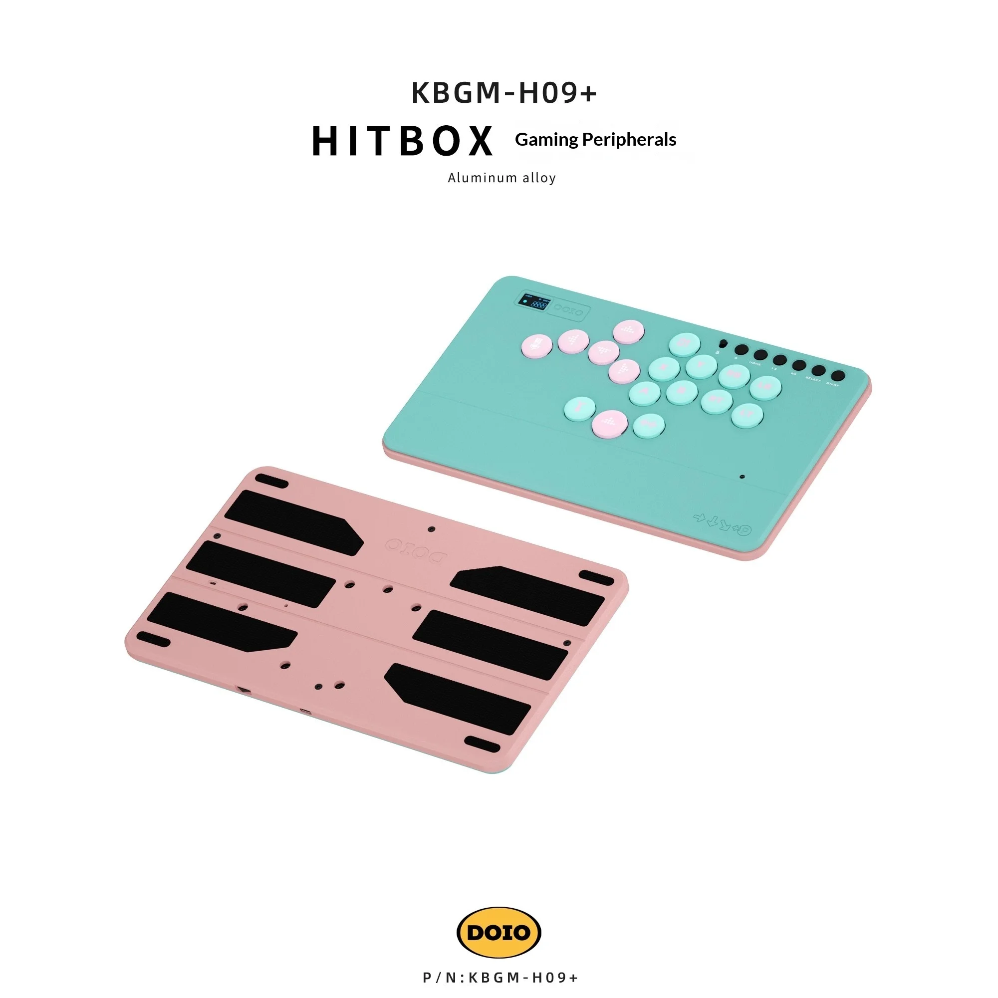 DOIO KBGM-H09 + Teclado Mecânico HITBOX Liga de Alumínio Teclado Gamer Rocker Arcade Fighting para PS5 Switch Steam NS2 Presentes