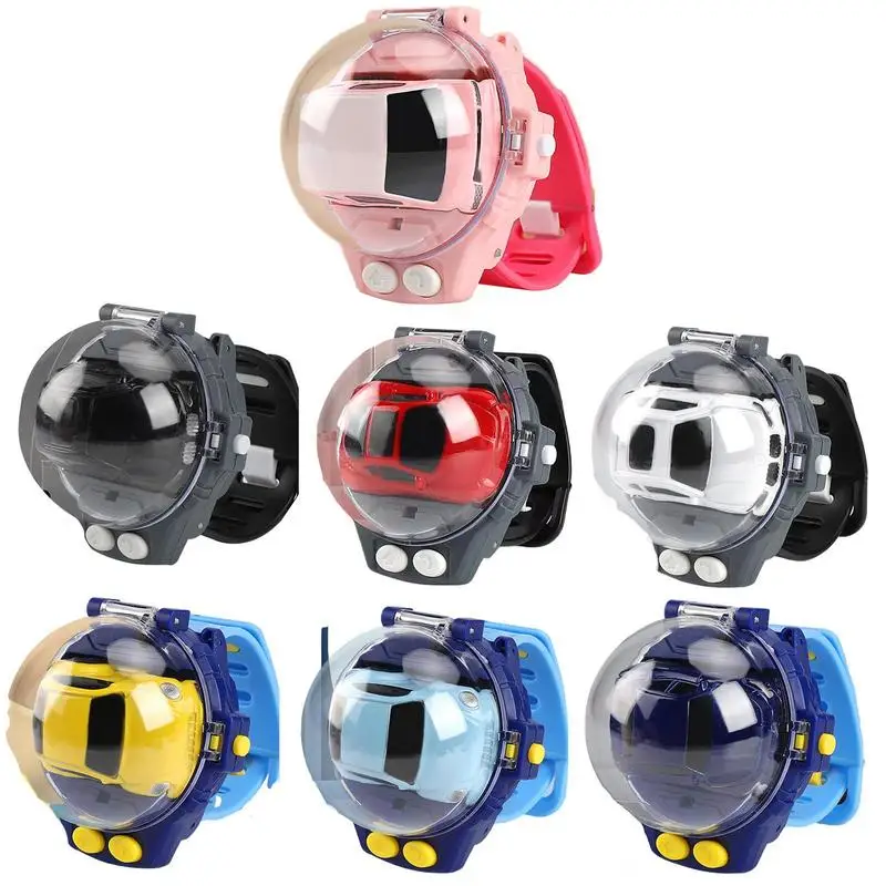 

Watch Remote Control Car Toys New 2.4 GHz Cute Wrist Racing Car Watch USB Rechargeable Alloy Cartoon RC Analog Car For Kids