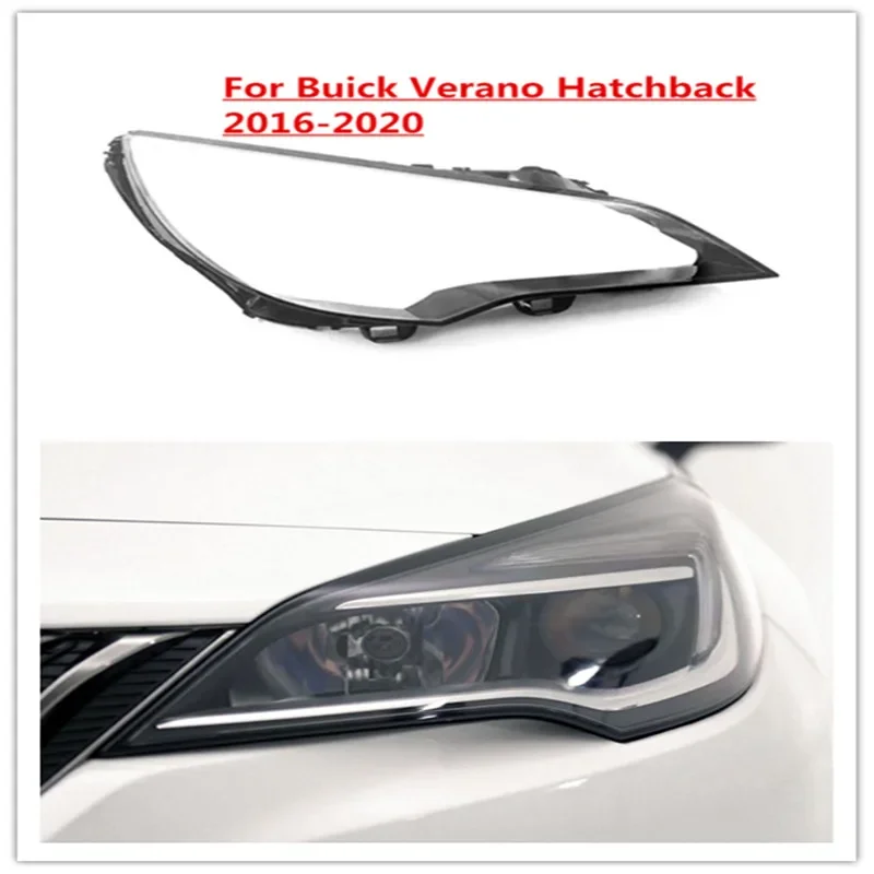 

HTTCY For Buick Verano Hatchback 2016-2020 front Car Headlight Cover Lens Shell Lampcover Lampshade Headlamp Light mask