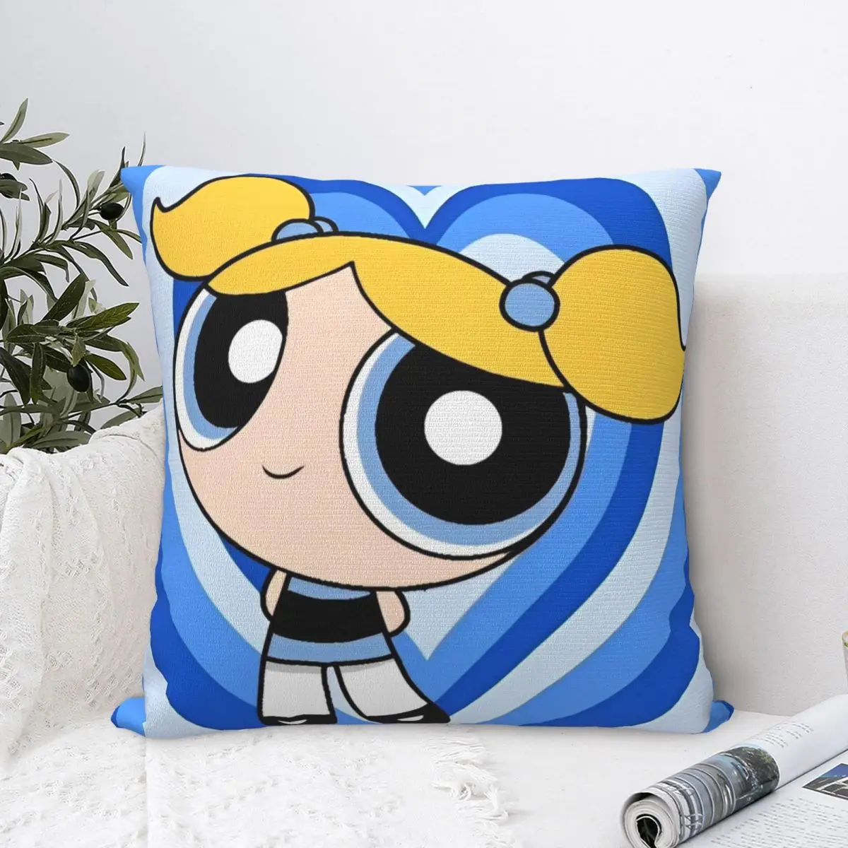 Pillow Case The Powerpuff Girls Bubbles Square Pillow Cover Funny Cushion Cover Custom DIY Pillowcases For Living Room Chair