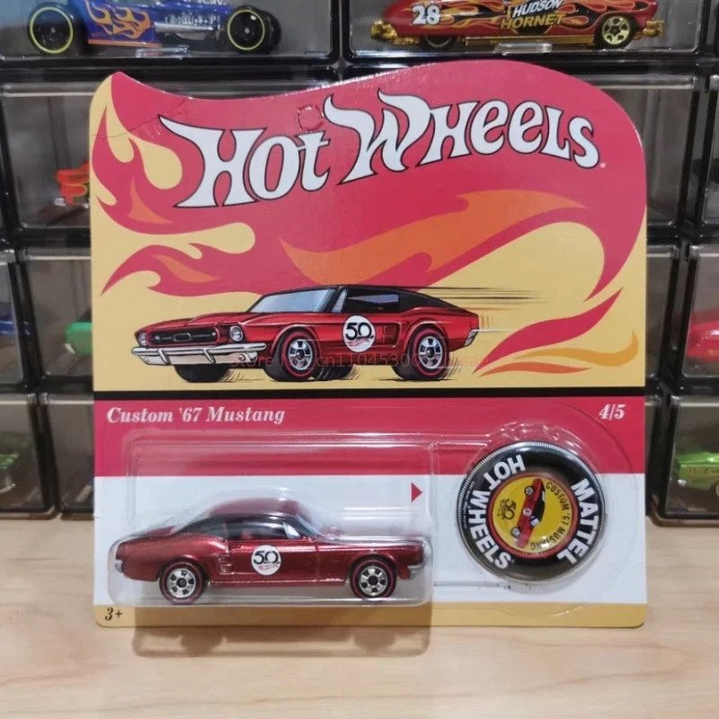 Stock Hot Wheels 50th Anniversary Remake Collection Limited Edition legeringsmodel speelgoed met badge Herdenkingseditie kleine auto
