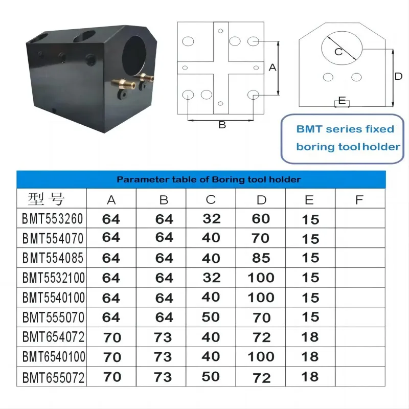 BMT55 Single-sided double-sided Lathe fixed tool holder Outside diameter CNC End face and boring tool holder