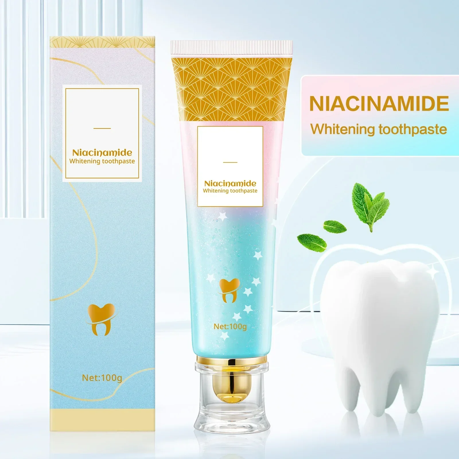 100g Whitening Toothpaste Refreshing Clean Teeth Fresh Breath Toothpaste Remove Tooth Stains Gum Care Relieve Tooth Sensitivity