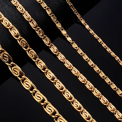 Stainless Steel Paperclip Shape Link Chain Necklace 1.5mm 2mm for Women Men Gold Color Creative Hip Hop Choker Jewelry