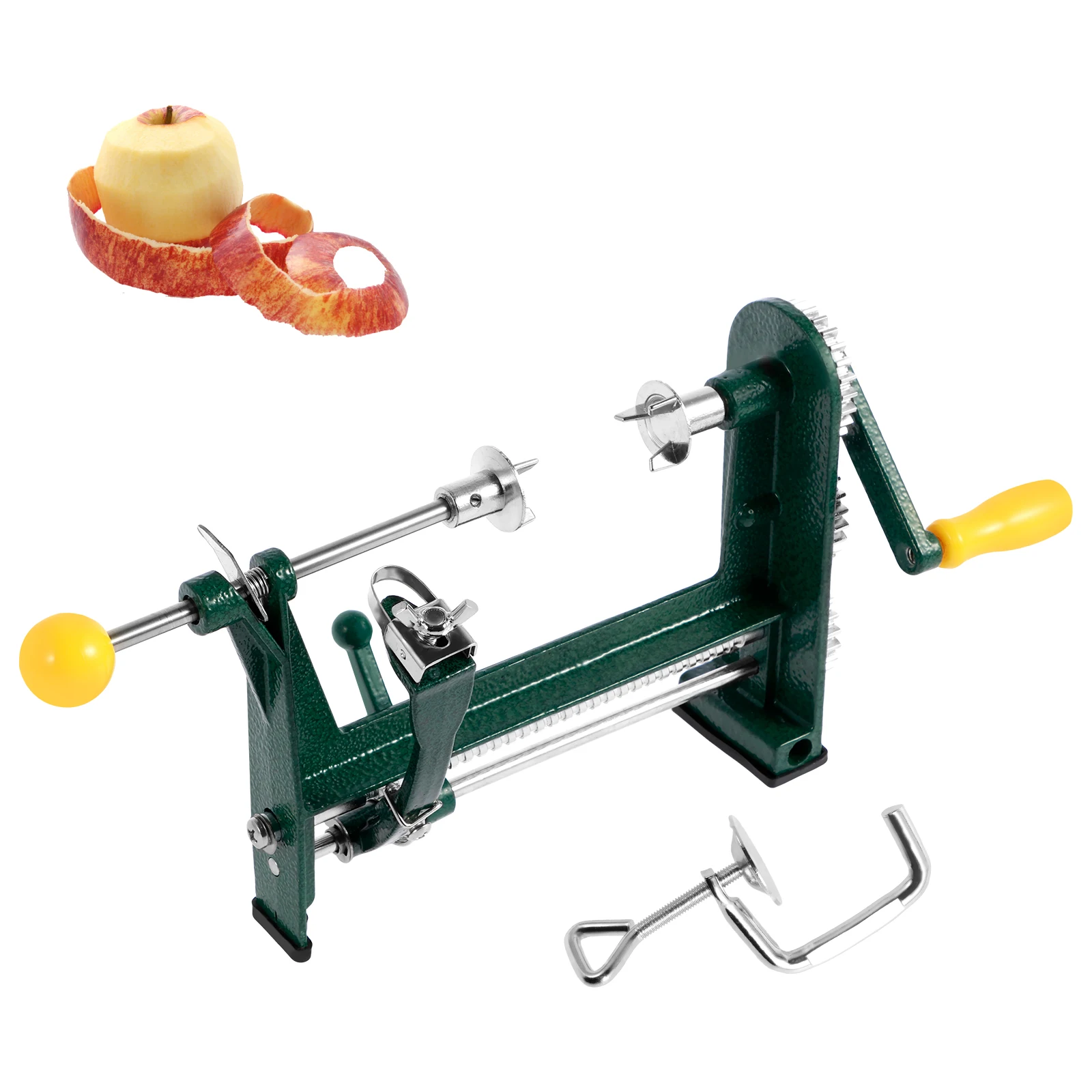 

2pcs Peeler Stainless Steel Fruit Peeler Machine Labor Saving Fruit Peeler with Hand Crank Handle for Orange Pear 25cm in Length