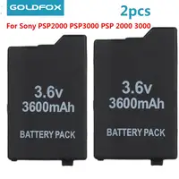2 uds 3,6 V 3600mAh batería recargable de iones de litio para Sony PSP2000 PSP3000 PSP 2000 3000 consola Gamepad baterías de repuesto