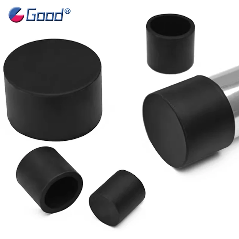 3mm-56.5mm Black Silicone Rubber Round Caps Pipe Tube Furniture Pads Dust Seal Blanking End Stopper