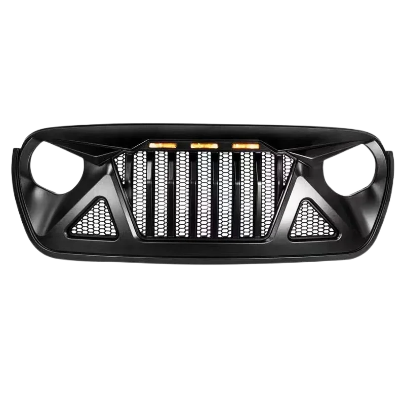 Car Racing Grills Front Bumper Grill Grille for Jeep Wrangler JKJL Gladiator with Turn signal Exterior Accessories