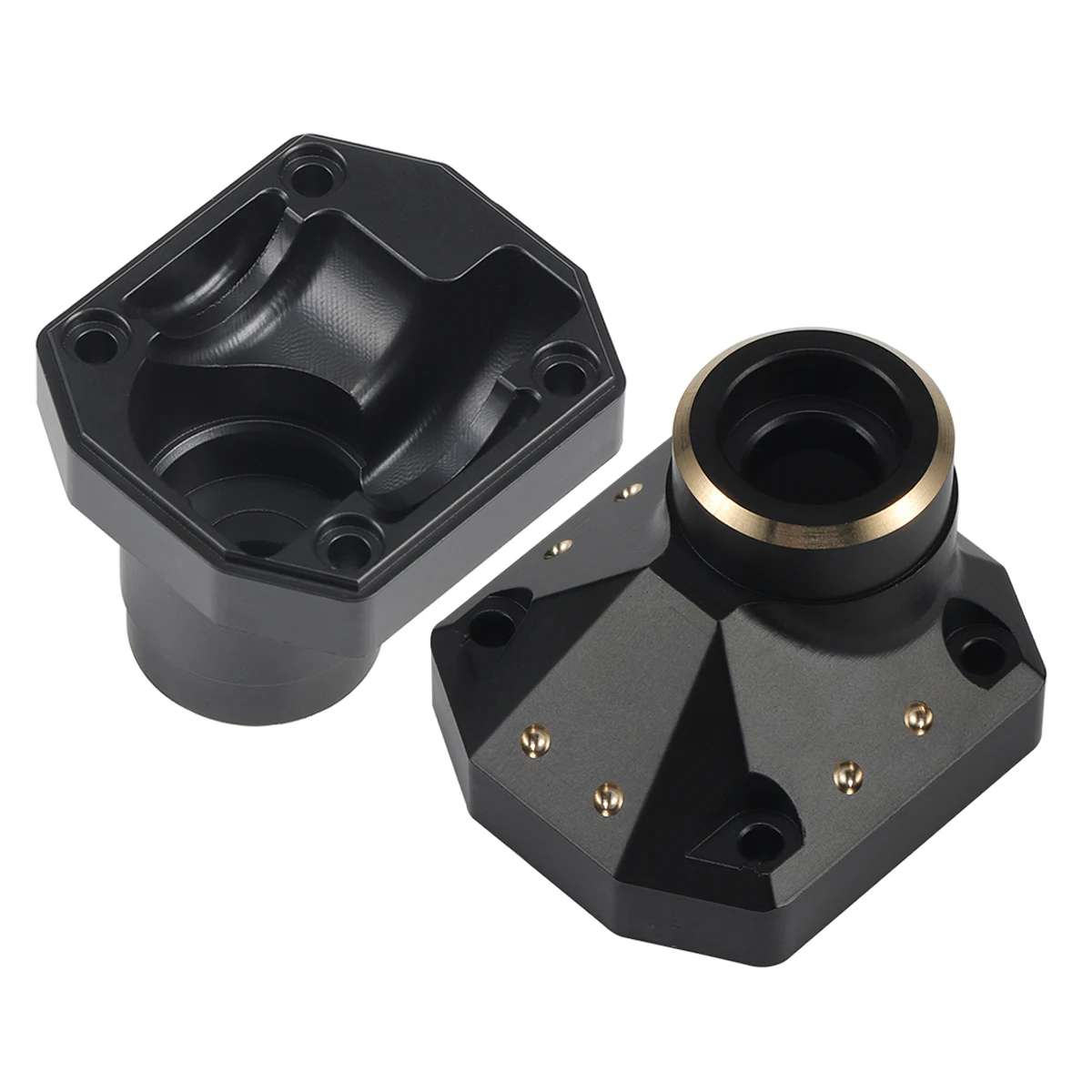 Heavy Black Brass Weights Portal Drive Housing Steering Knuckles Diff Cover for Axial Capra SCX10 3 AR45P Vanquish F9 CP44 Axle