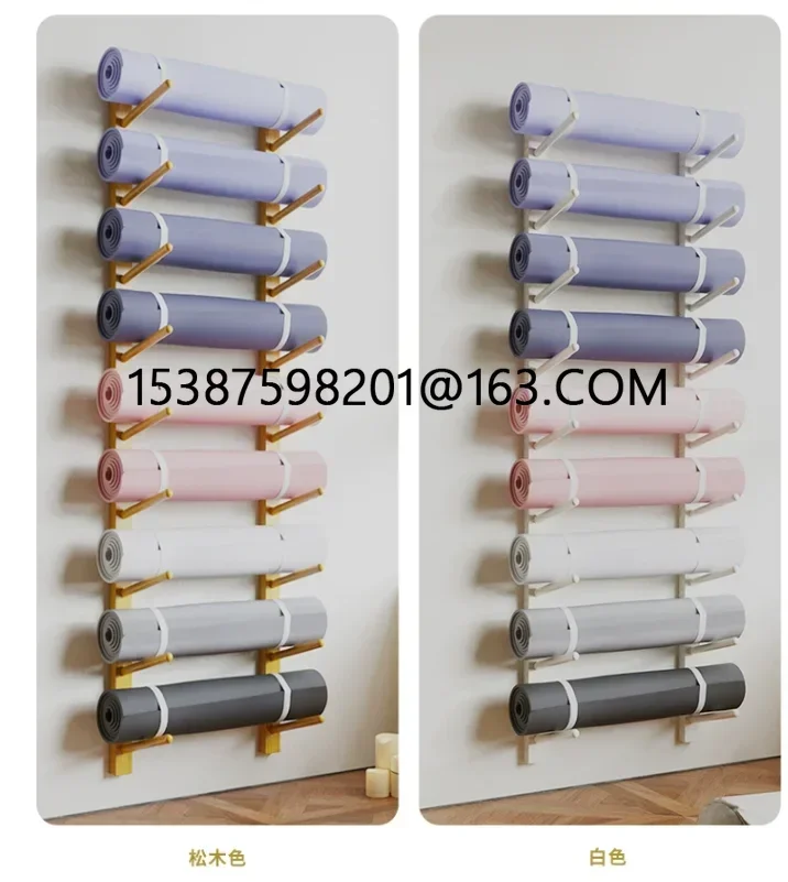 Yoga mat storage foam yoga studio shelf storage cabinet massage roller pilates sorting shelf wall hanging