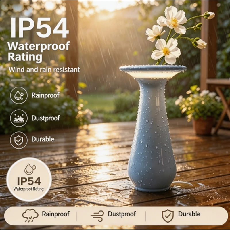 Table Lamp Flower Bottle Cordless Touch Stepless Dimming Rechargeable Vase Desk Light Bedside Night Light for Bedroom Livingroom