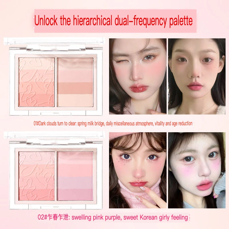 XIXI Multicolor Low Saturation Blush Palette Korean Natural Nude Pink Expansion And Contraction Pure Desire Style for Students