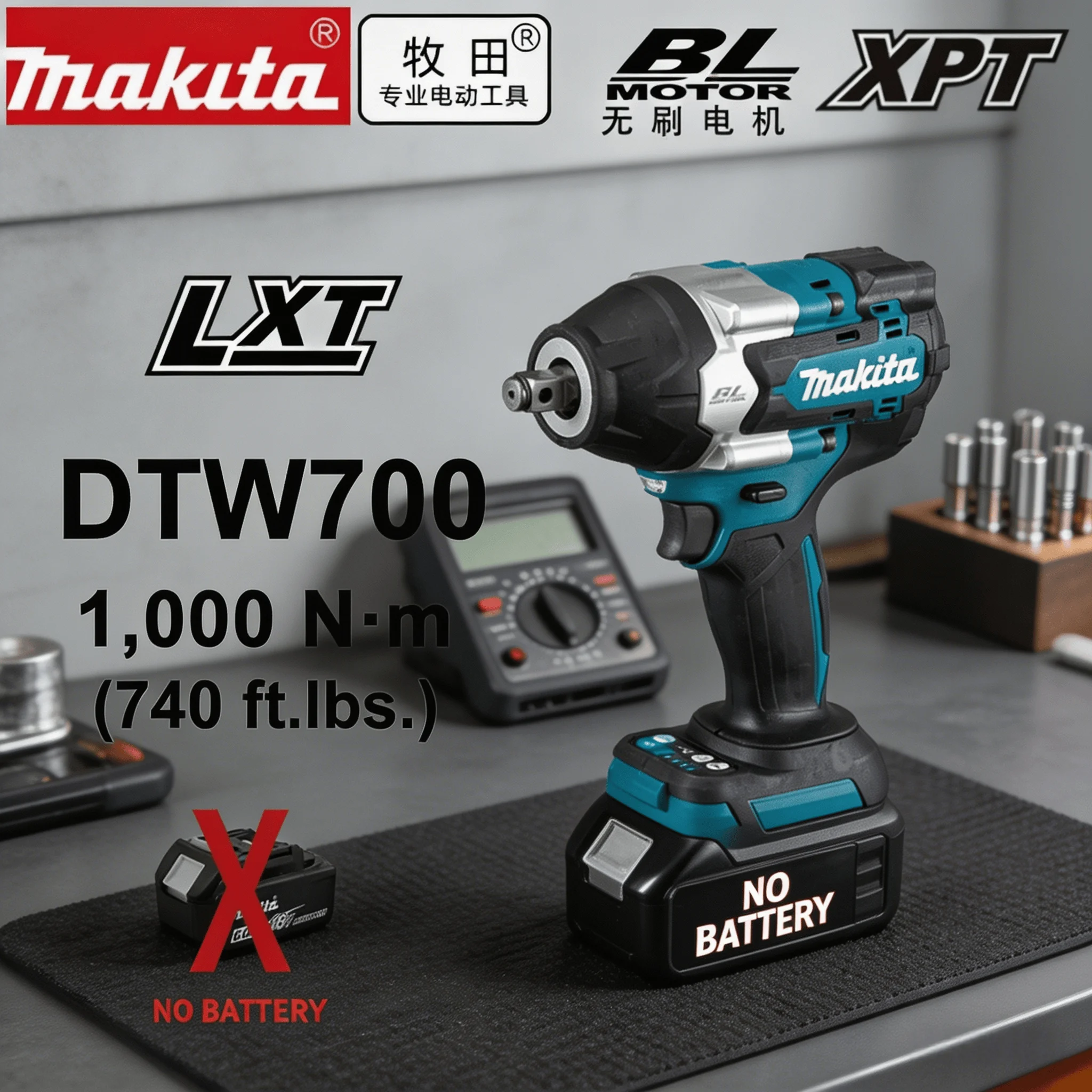 

NEW Makita Battery DTW700 Brushless Wrench High Torque Cordless Drill Screwdriver For Makita 18V Battery Rechargeable Power Tool