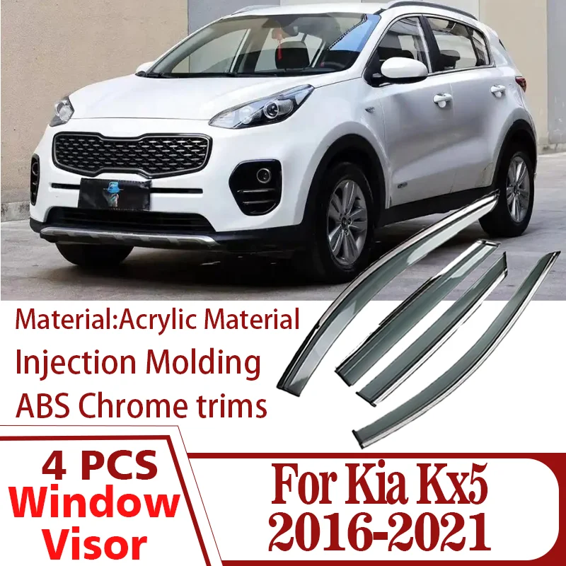 

Для Kia Sportage 4 ql Kx5 2016 2017-2021 автомобильный дефлектор бокового окна, защита от солнца, дефлектор от дождя, защита от атмосферных воздействий, оконный козырек