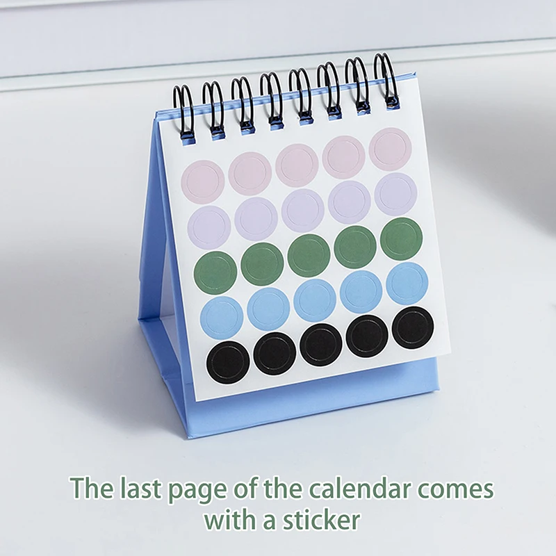 Calendrier de bureau portable, mini calendrier de bureau simple, petit calendrier de poche, décoration de plan de poinçon, 2025, 1PC