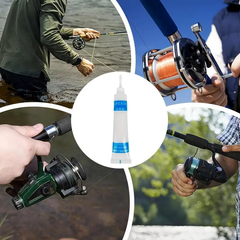 Fishing Gear Oil And Grease 0.67 Oz Fishing Reel Lubricant And Grease Rust-proof Maintenance Lubricating Oil Reduce Bearing Wear