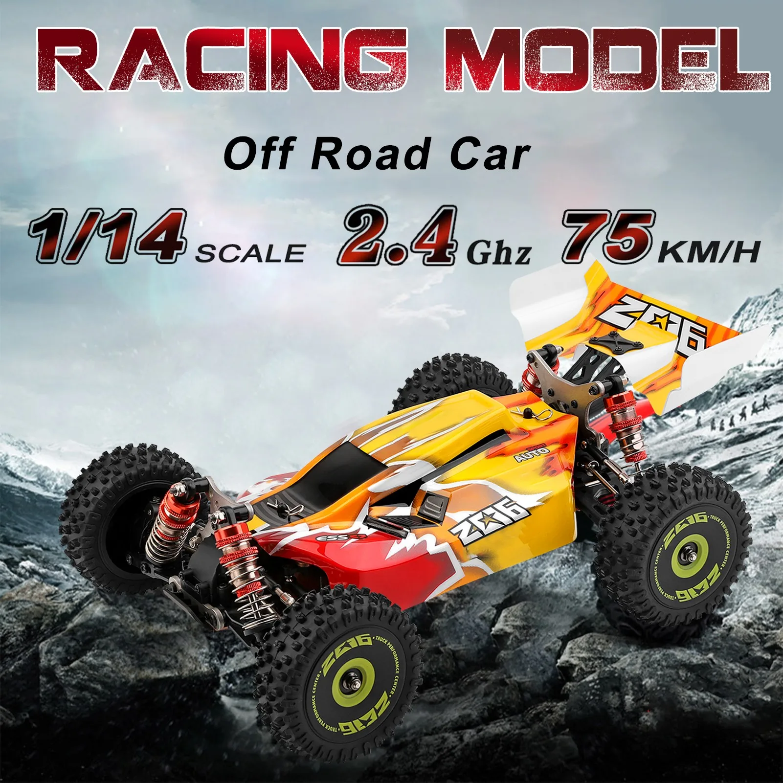 WLtoys XKS 144010 RC Off-Road Car High Speed 75km/h 1/14 2.4GHz Wireless Racing Car 4WD RTR Metal Chassis Remote Control Toy Car