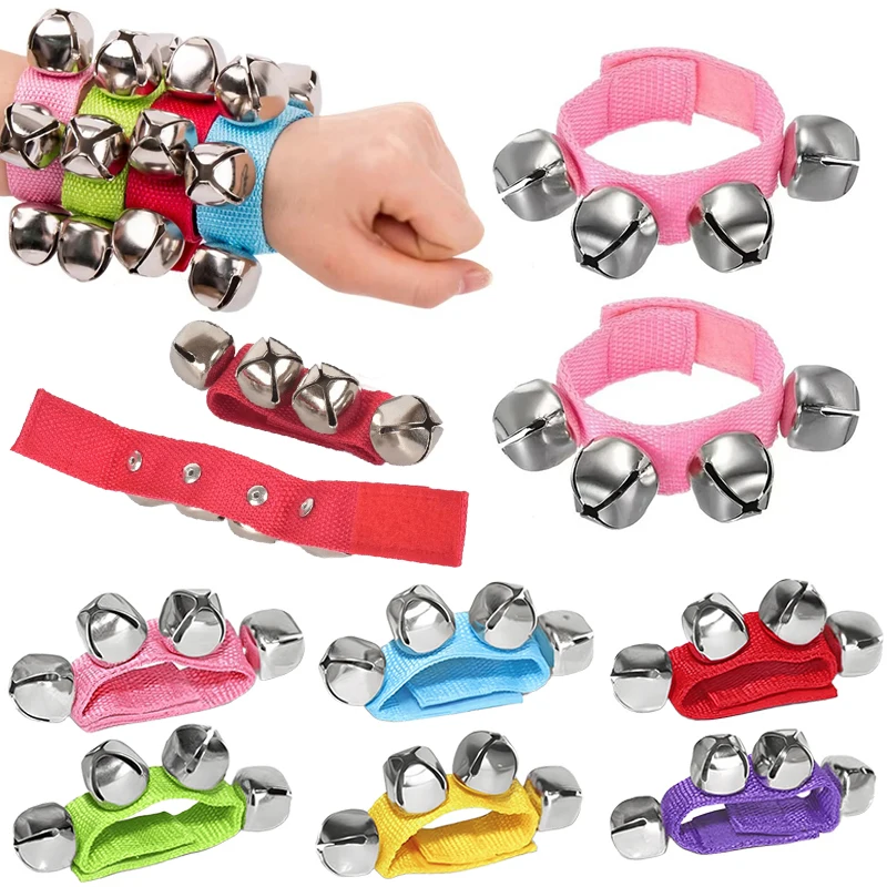 2 قطعة عيد الميلاد الوردي تهز جرس تزيين جلجل المعصم الفرقة جرس الضوضاء إنتاج جو خلق الدعائم هدايا الحفلات ZYF