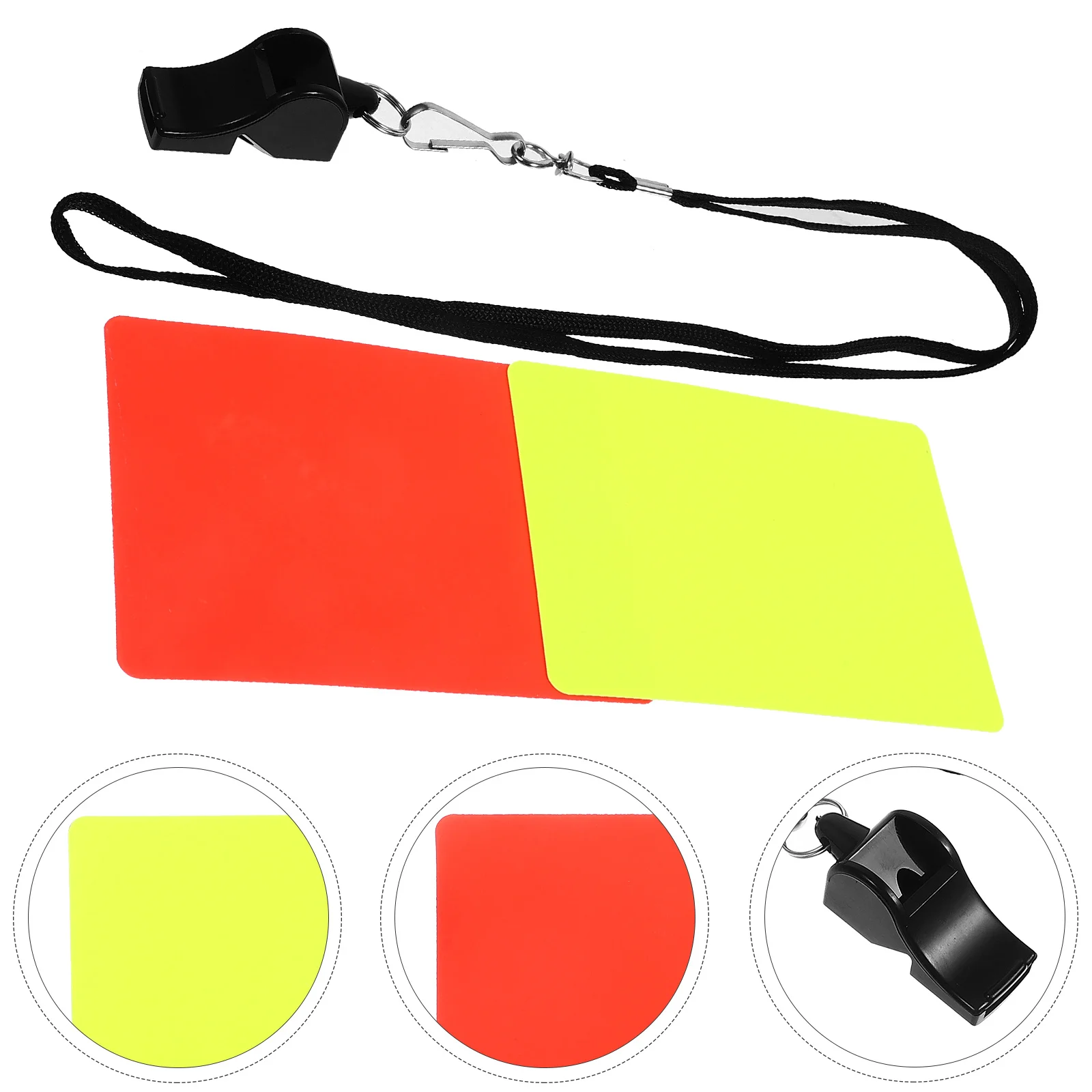 

Red Yellow Card Whistle Set Soccer Referee Penalty Cards Lightweight Compact Design Volleyball Aid Football Toddler Training