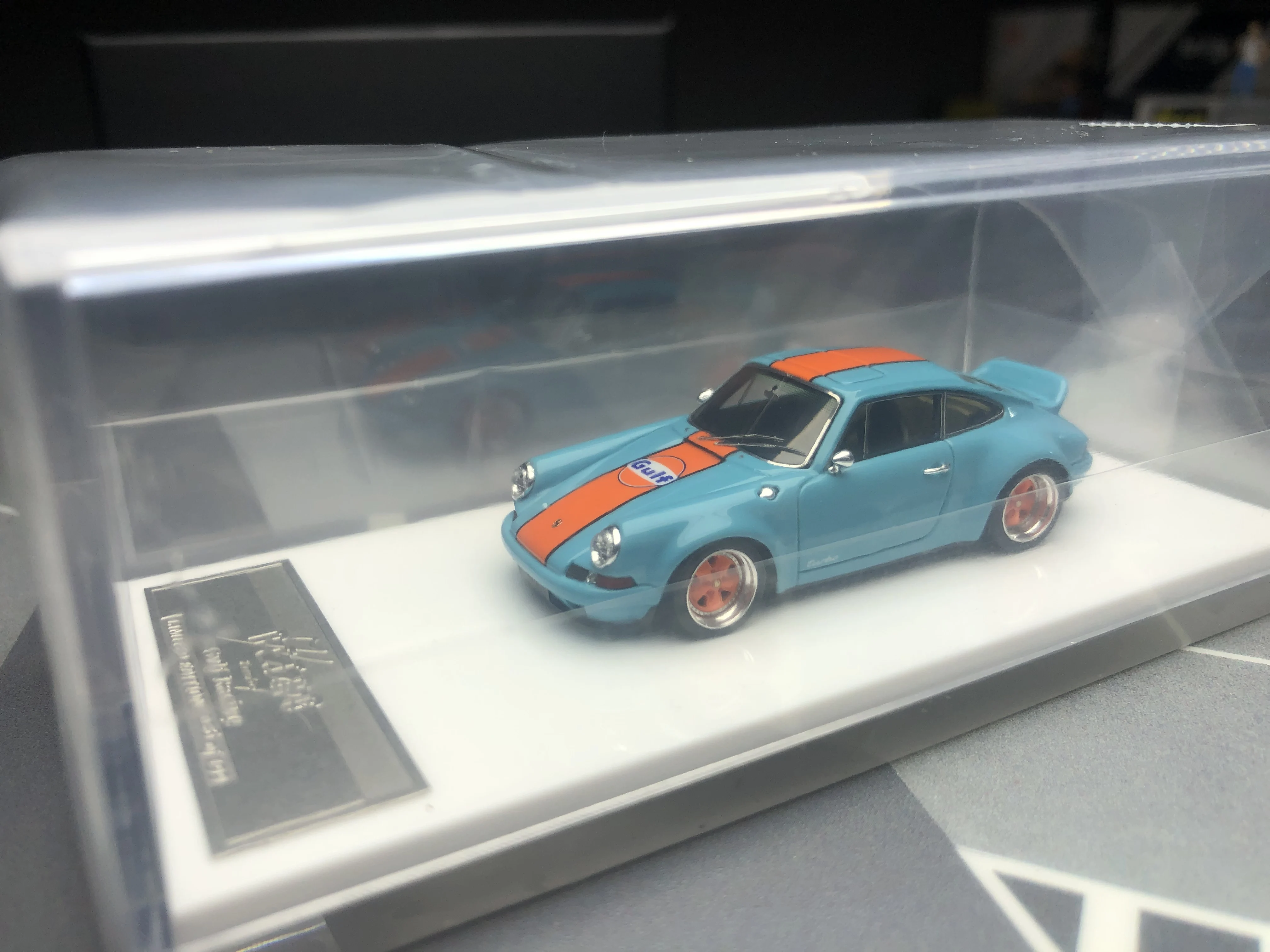 

M64x 1/64 Kaege Retro Turbo 08G Gulf Racing Resin Model Car Collection Limited Edition Hobby Toys