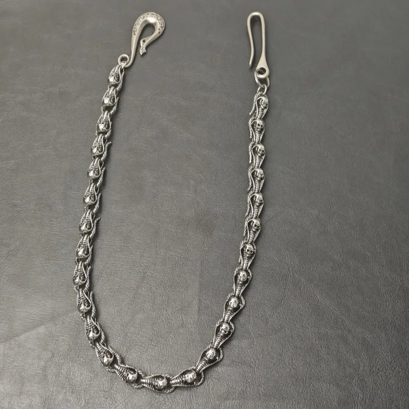 2025 New Model Serpentine Skeleton Pants Chain Trendy Men One's Waist Luxury Retro Accessories Original Hip Hop Jewelry KeyChain