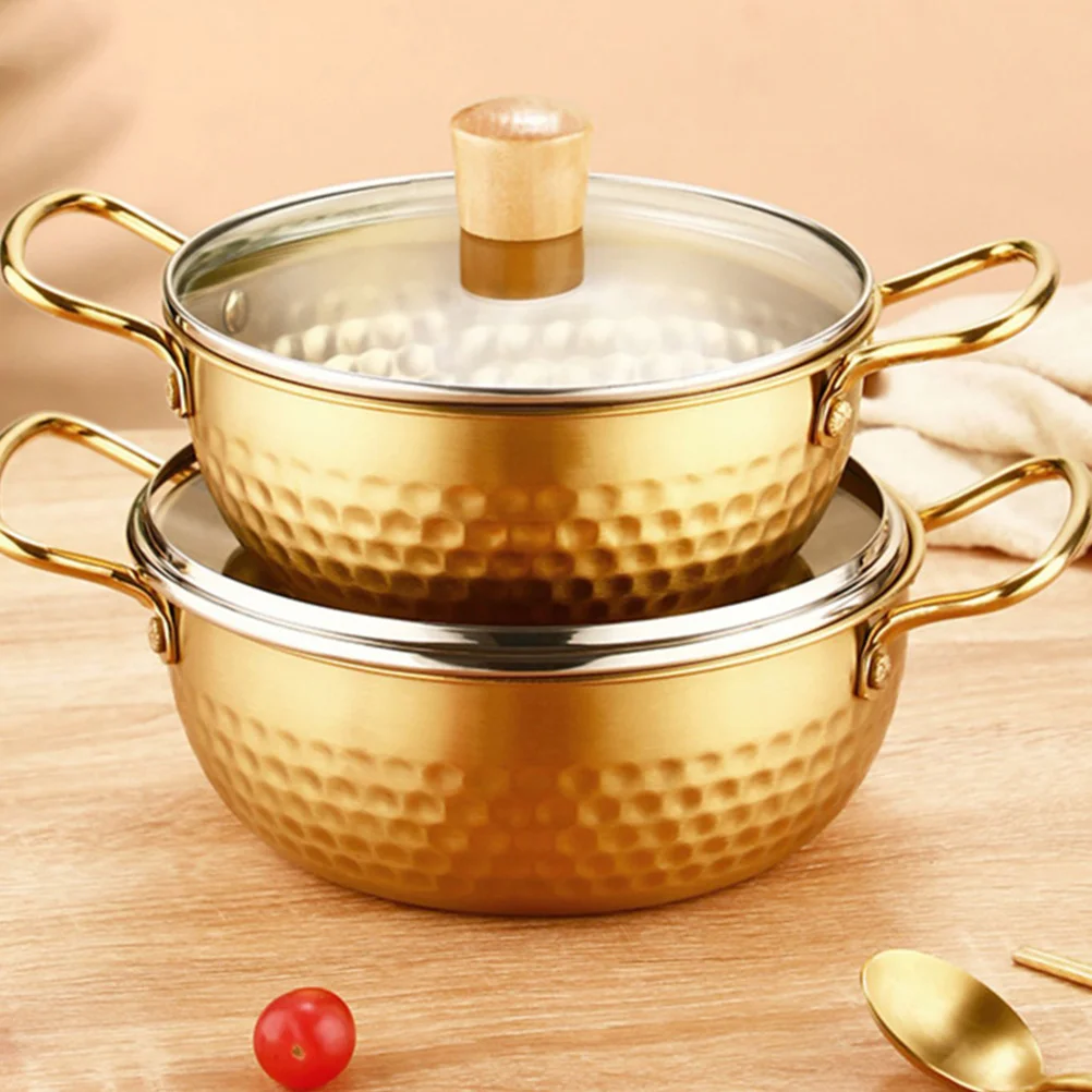 

Ramen Noodle Pot Small for Cook Stainless Steel Instant Cooker Korean Cooking Pan