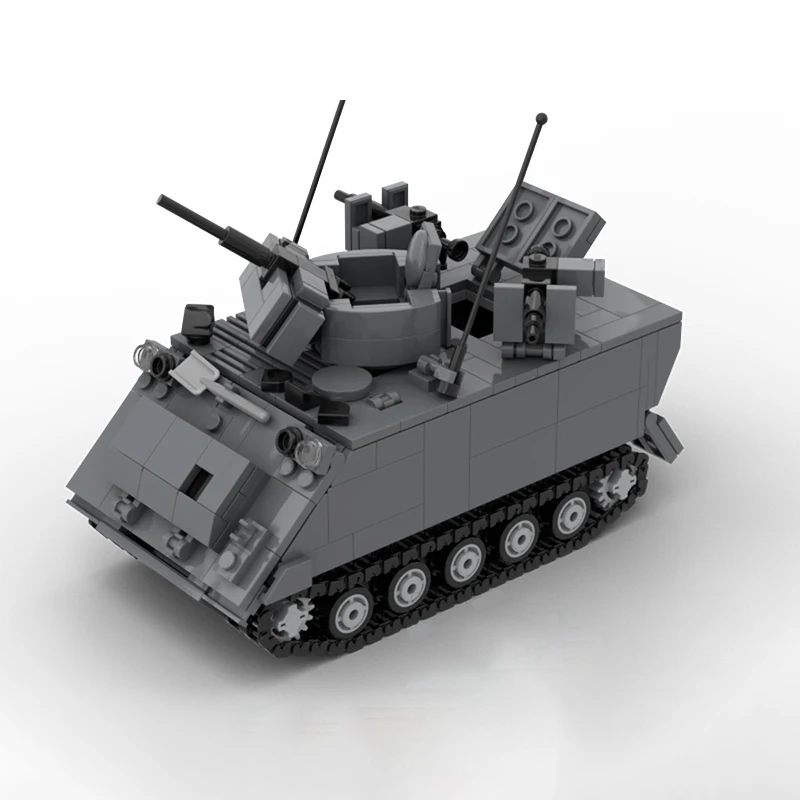 รถถังทหารรุ่น MOC อาคารอิฐ M113 Command รถ Modular เทคโนโลยีของขวัญวันหยุดประกอบของเล่นเด็กชุด