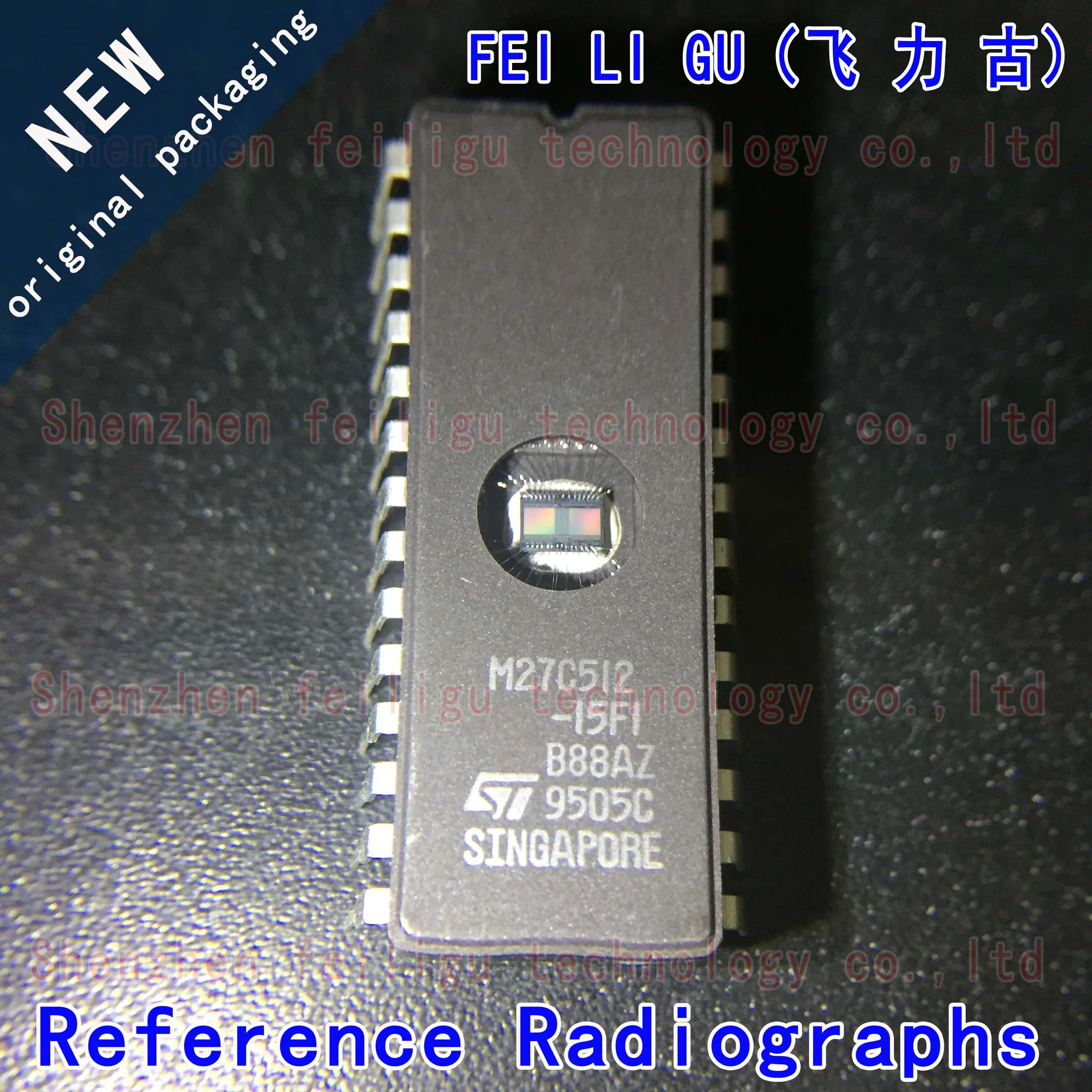 Piezas original M27C512, 1-30 M27C512-15F1, 100% nuevo, chip de memoria de cerámica en línea DIP28