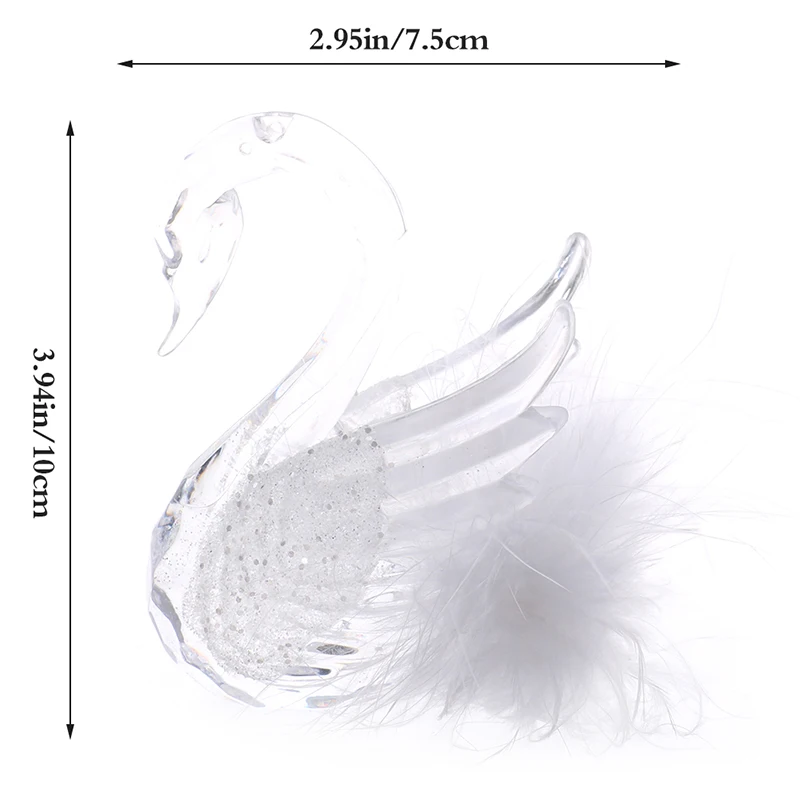 Swan Feather Crystal Swan Happy Birthday Cake Topper Crown Swan Valentines Day Cake Topper Birthday Cake Plush Decorations Love