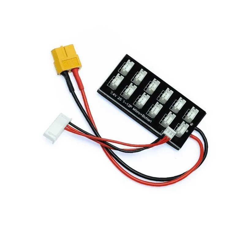 For one to six PH2.0 expansion connection board 2S 7.4V lithium battery parallel charging board B6