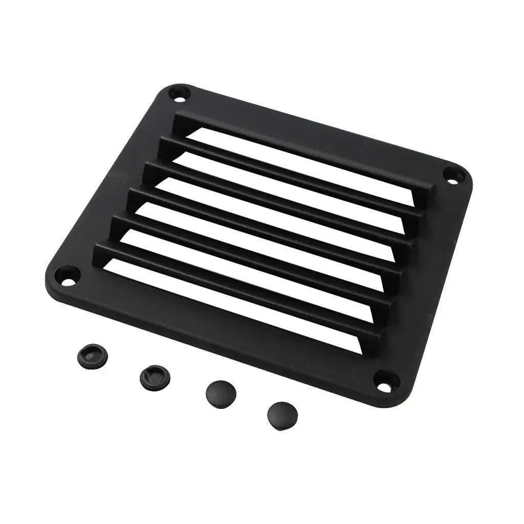 Black ABS Louvered Plastic Vent 5-1 2  x 4-7 8  for Boat