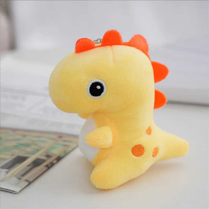 12Cm Cute Dinosaur Plush Toys Small Pendant Dinosaurs Key Chain Keychains Stuffed Toy Couple Gift Hot Sale