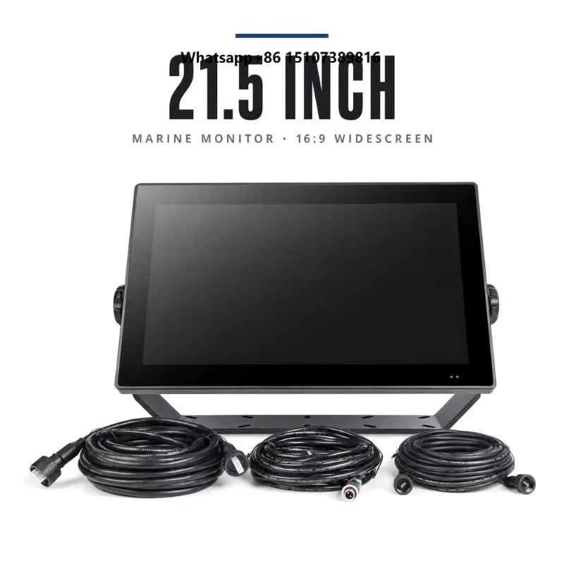 Fishing Vessel Boat Screen 21.5 Inch Marine Display Panel for Yacht Ship Wheelhouse Helm Navigation Cabin