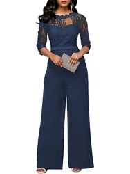 New hot selling solid color short sleeved lace jumpsuit, can be worn on the outside or inside, suitable for various occasions