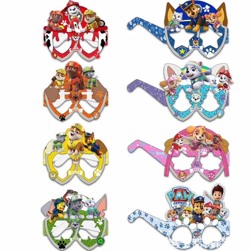 

Маски и очки из бумаги «Щенячий патруль: Чейз» 2026 для вечеринки, реквизит для косплея в стиле аниме, товары для детского дня рождения