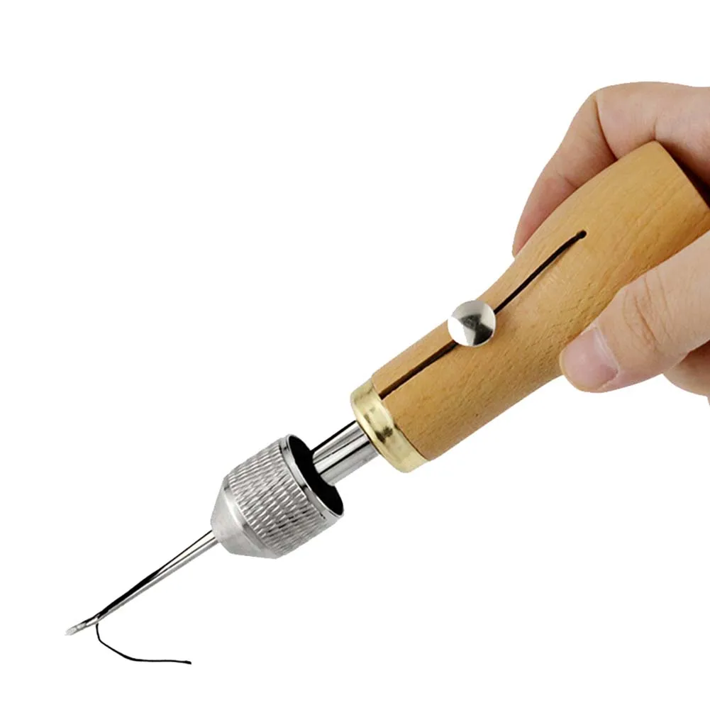 

High Performance Leather Hand Sewing Machine with Ergonomic Design and Built In Needle Storage for Leatherwork