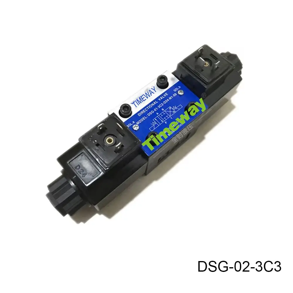 

Электромагнитные клапаны серии DSG DSG-02-3C3-DL Электромагнитный направляющий клапан DC24V AC220V