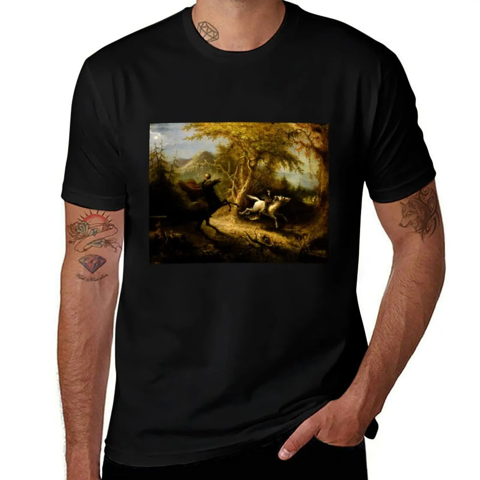 

The Headless Horseman Pursuing Ichabod Crane T-Shirt t shirt for man T-Shirt