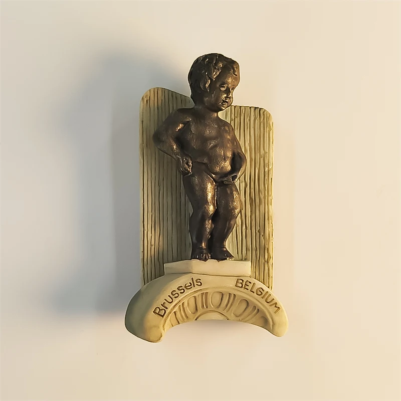 Belgium，Brussels，Manneken Pis ，3D Stereoscopic，Tourism souvenirs，Resin painting，Decoration home，Refrigerator magnets