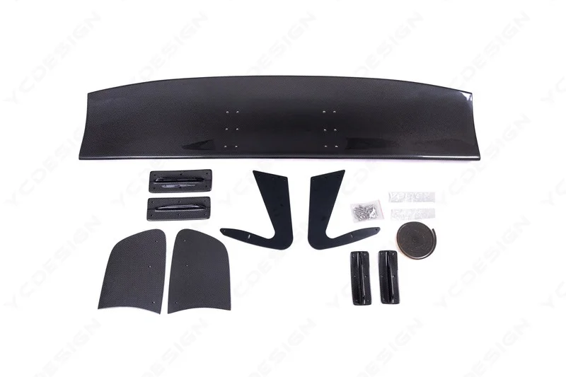 In Stock Carbon Fiber GT Wing 1600mm Fit For EVO 7 8 9 GTR R35 S2000 GT86 Universal VOL VTX Type 7 SWAN NECK Rear Trunk Spoiler