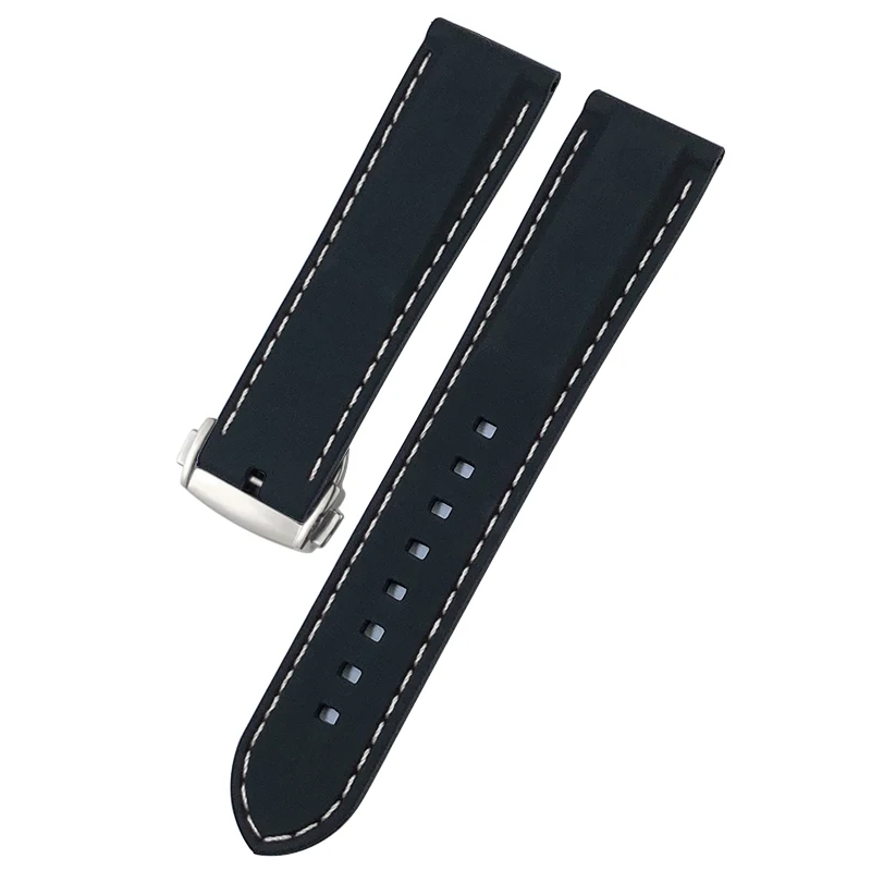 Natural Rubber Silicone Soft 21mm 22mm 20mm 19mm Watchband Watch Strap for Seiko Omega MIDO Certina Hamilton Colorful Wristband