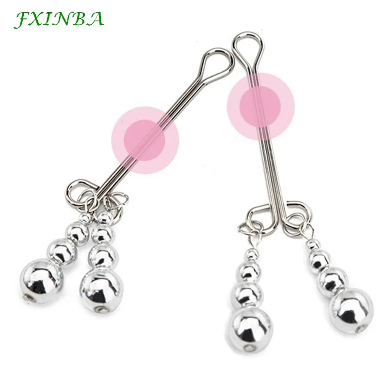 FXINBA Labia Clitoris Nipple Clamps Metal Vagina Clips BDSM Bondage Restraint Sex Toys For Woman Stimulation Erotic Adult Games