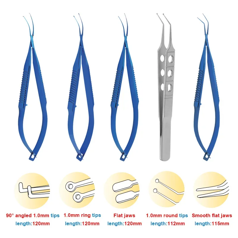 

GREATLH Autoclavable Lens Forceps Eye Surgical Tool Ophthalmic Instrument Stainless Steel/Titanium Alloy