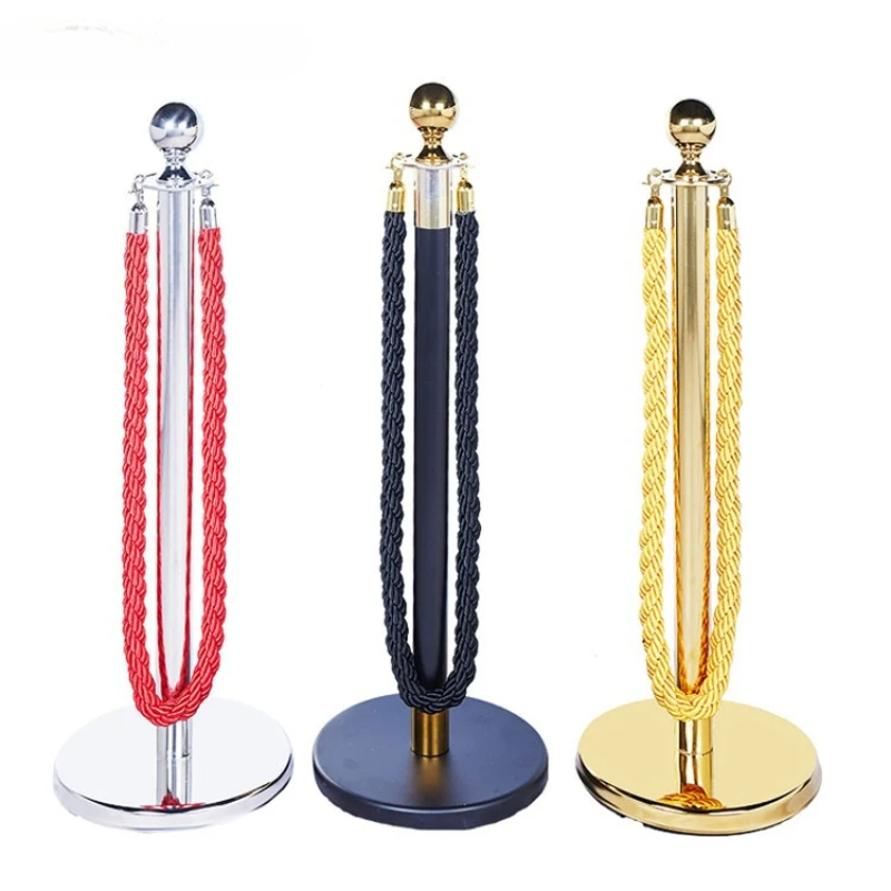 Museum Exhibition Obstacles and Ropes 1.5M Hotel Concierge Activities Isolation Red Velvet Rope Obstacles Red Rope