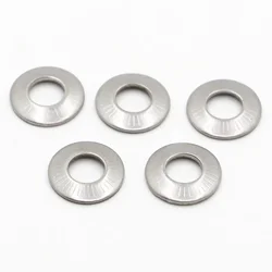 M3 M4 M5 M6 M8 M10 M12 M16 304 Stainless Steel Disc Spring Serrated Lock Washer Conical Knurled Elastic Gasket