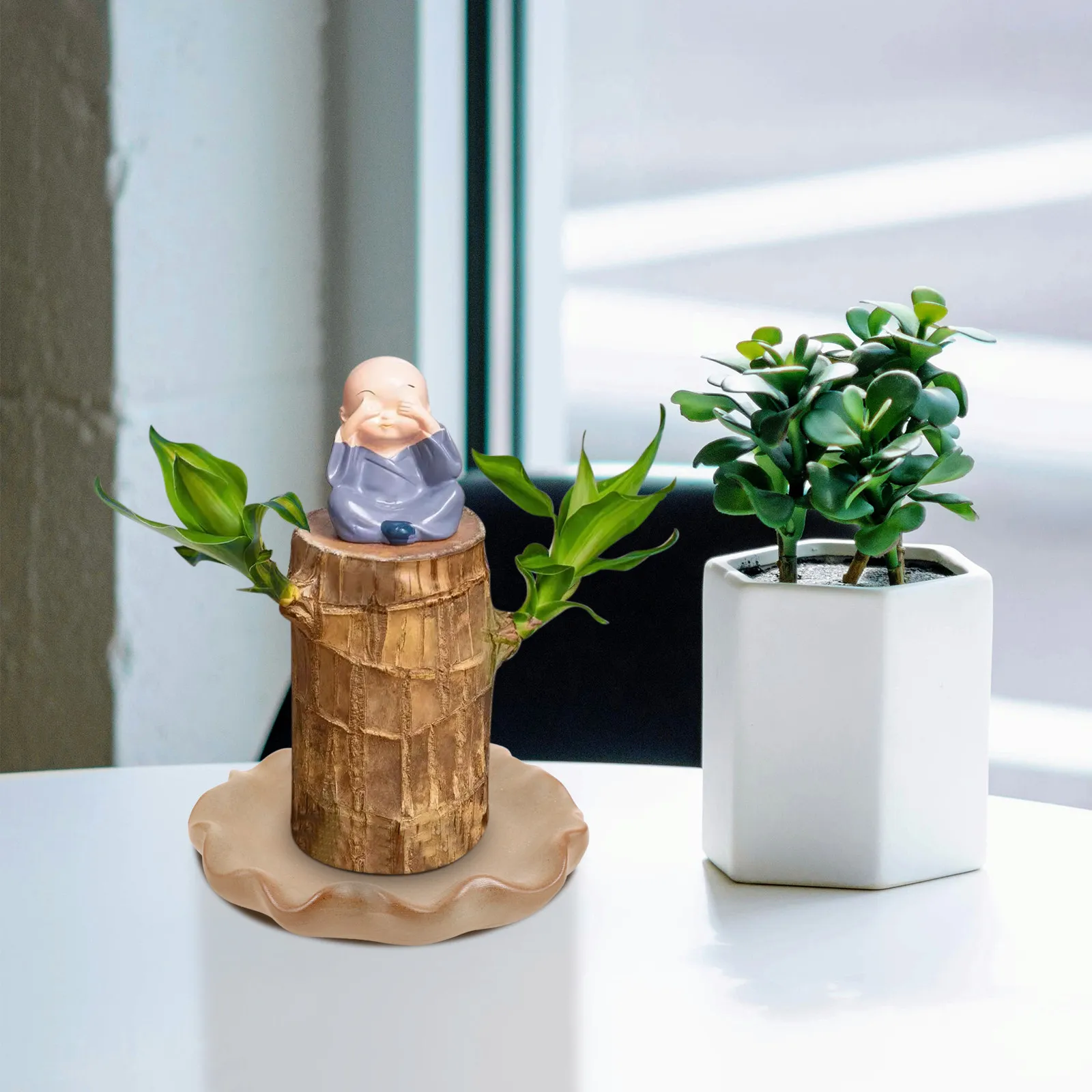 Ceramic Plant Saucer for Flower Pots Heavy Duty Drainage Tray Indoor Outdoor Use Water Catcher Non Slip Long Service Life