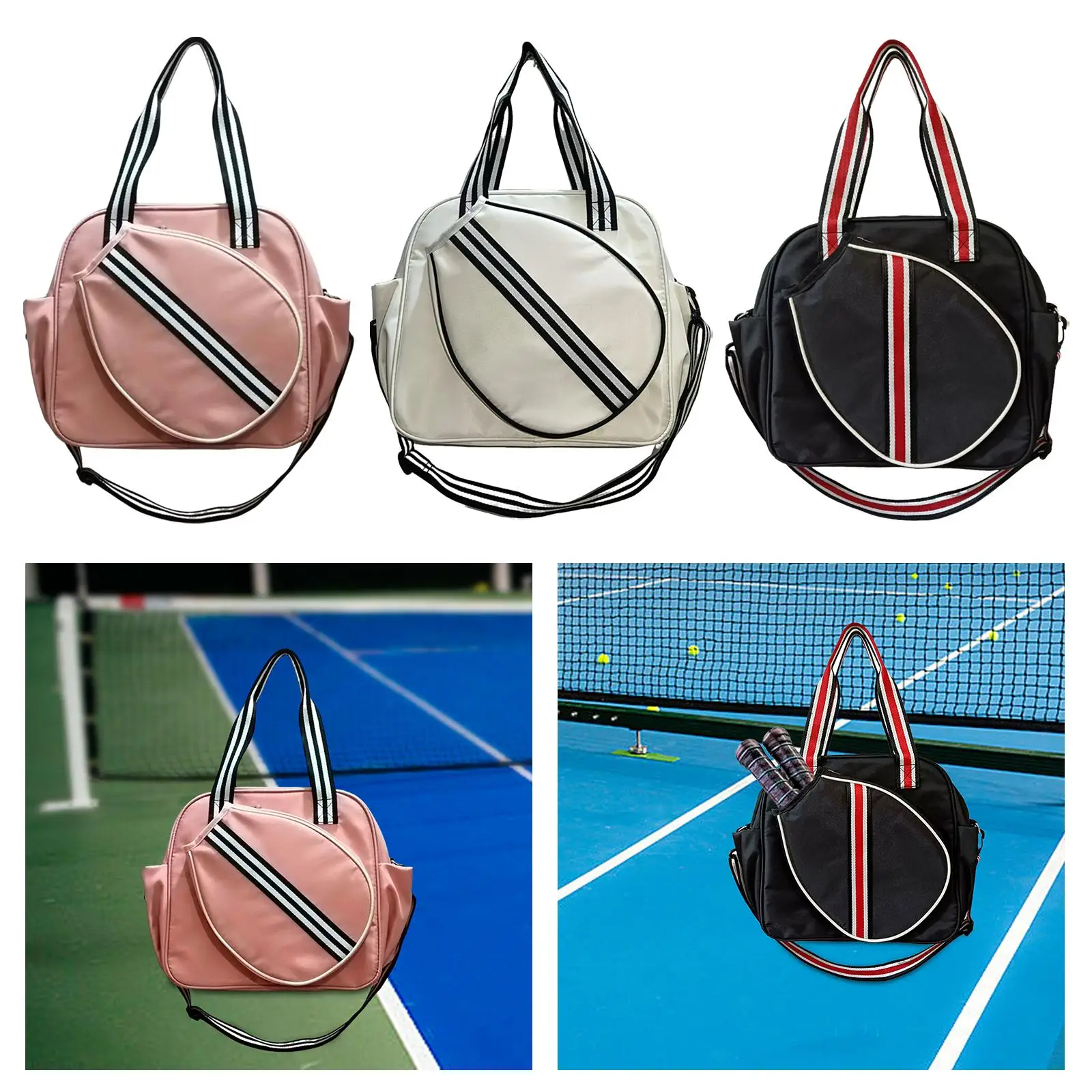 

Tennis Tote Bag Sports Bag Pickleball Tote Bag Racquet Carrying Bag for Women Sports Racquet Badminton Bag Tennis Racket Bag
