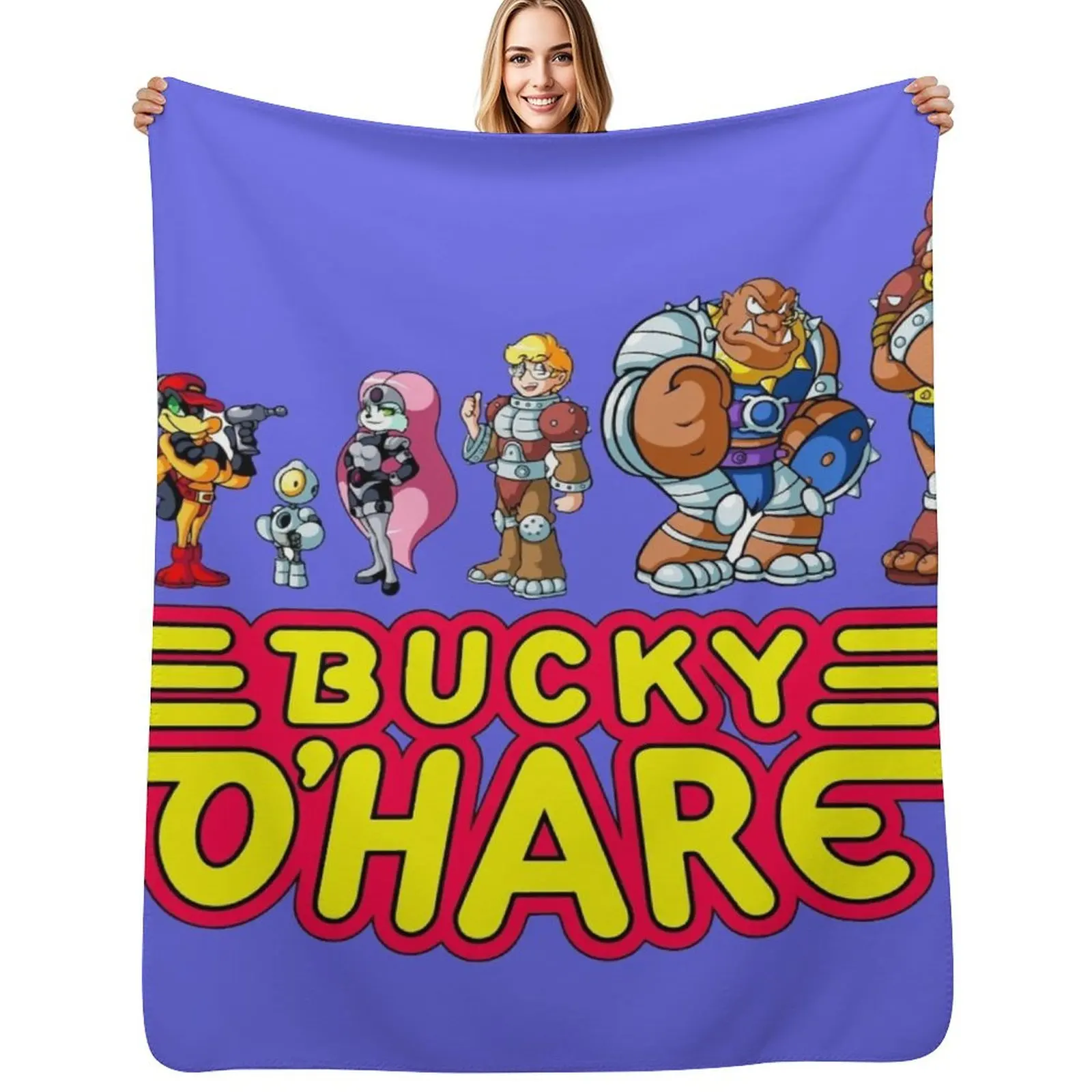 

Bucky O Hare characters Throw Blanket Large Hairy Blankets