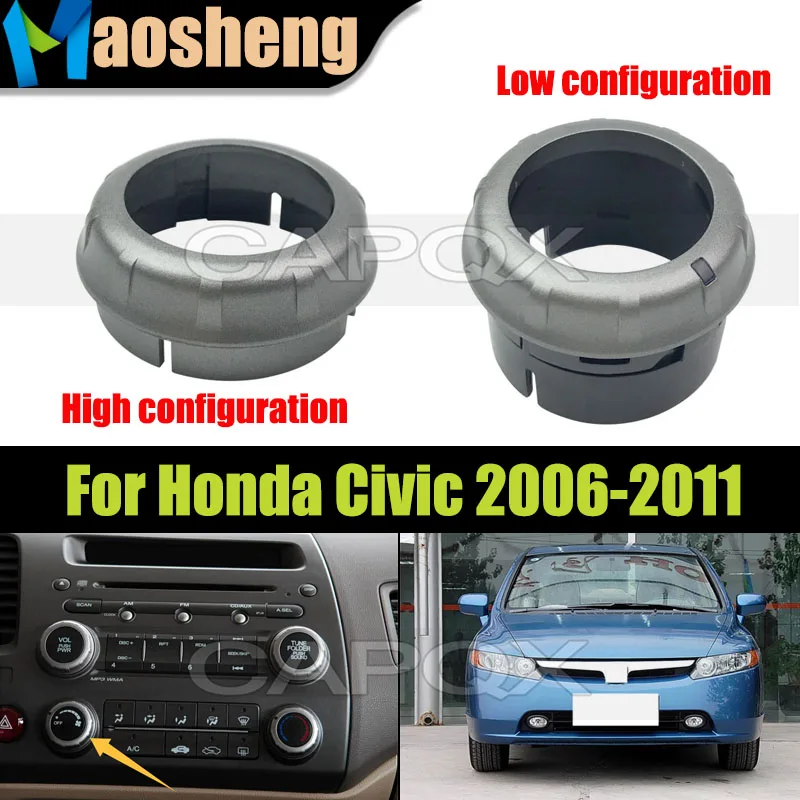 

2PCS Car Air Conditioner Temperature Control A/C Panel Switch Button Cover Trim Knob For Honda Civic 2006-2011